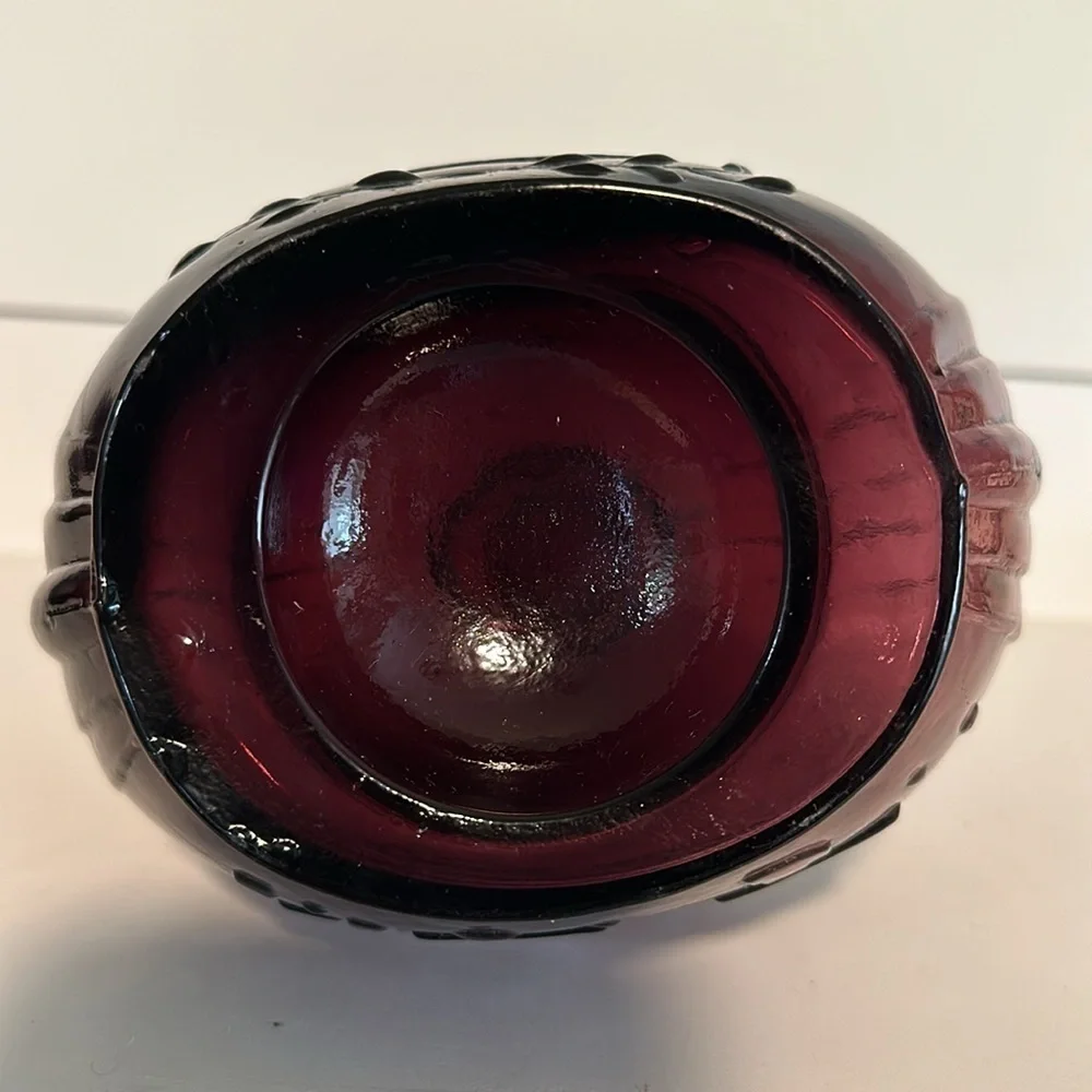 Vintage Jenny Lind 9” Amethyst Bottle Empire Glass Works Purple Glass